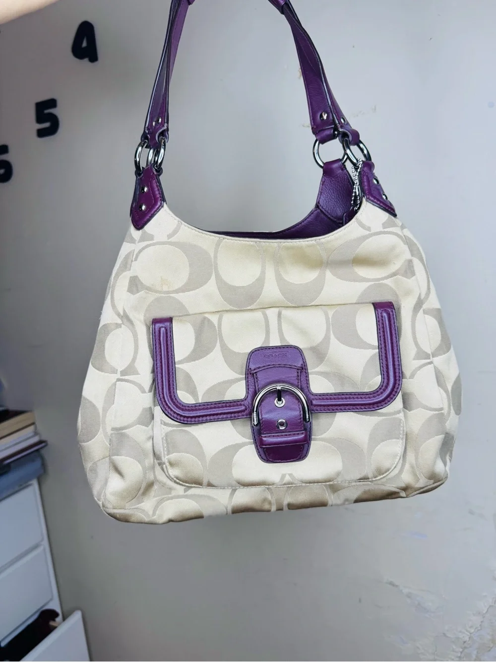 Coach Campbell Signature Hobo Bag